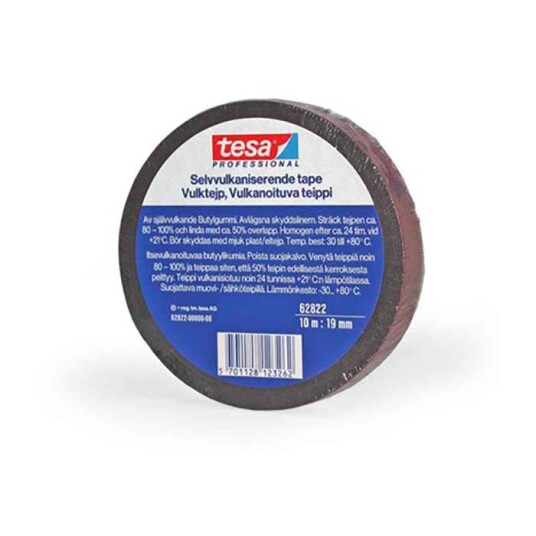 Tesa 62822 Sort selvvulkaniserende tape 10m x 19mm - Maskintilbehør
