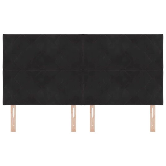LED Hodegjerde Diamantblokker Design Svart 180 cm Fløyel LED Hodegjerde Diamantblokker Design Svart 180 cm Fløyel