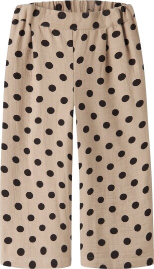 Name It Bukser NmfNina Bred Sesam Name It 4 år (104) Bukser bomull Beige Brun Svart