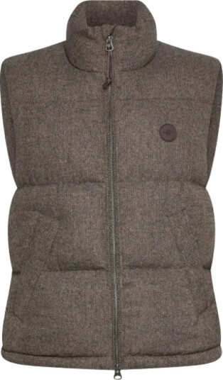 GANT Wool Padded Vest - Brown - L