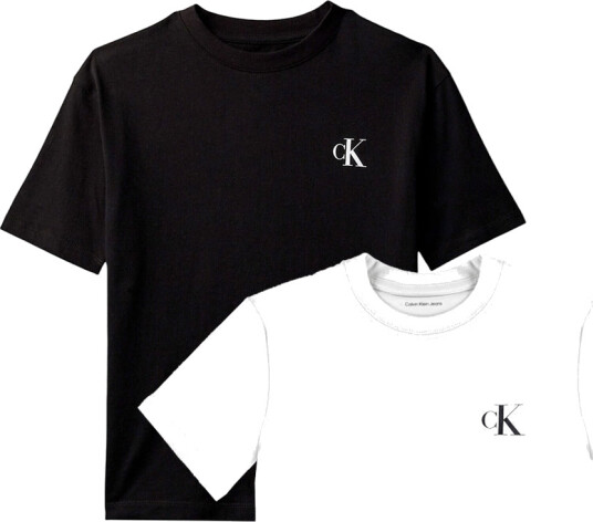 Calvin Klein 2 Pack Monogram Top Ss   White   152