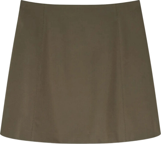 Mads Nørgaard Stretchy Nylon Roberta Skirt Brown 38