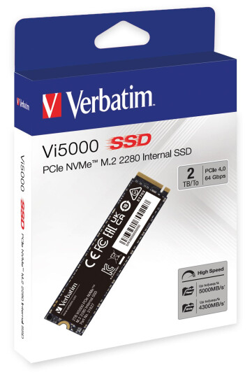 Verbatim Vi5000 M.2 SSD 2TB PCIe4 NVMe 31827