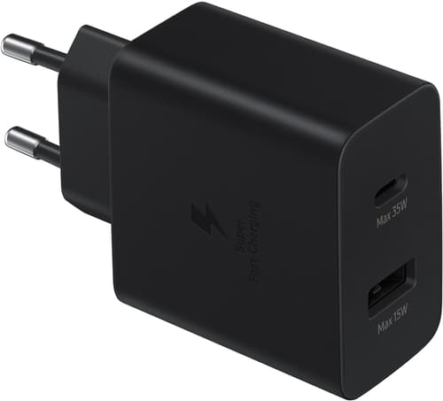 Samsung 35W USB-C Strømadapter Svart Mobillader Samsung 35W USB-C Strømadapter Svart Mobillader