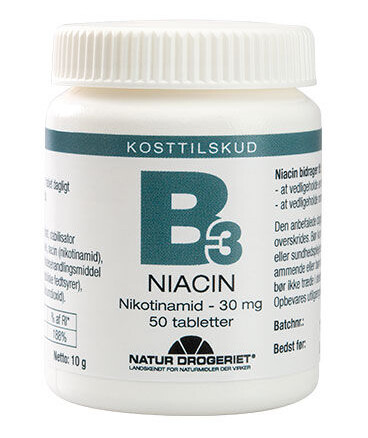 Natur Drogeriet Natur-Drogeriet Niacin (Amid) B3 50 Tabletter