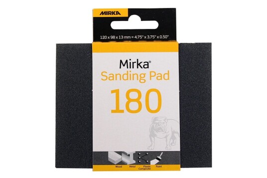 Mirka 120x98mm Slipesvamp 10-Pakning K180 for Slip av Profilerte Flater
