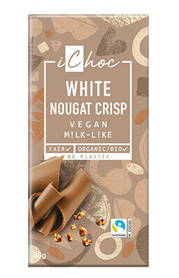 Ichoc White Nougat Crisp Vegan 80g Ichoc White Nougat Crisp Vegan 80g