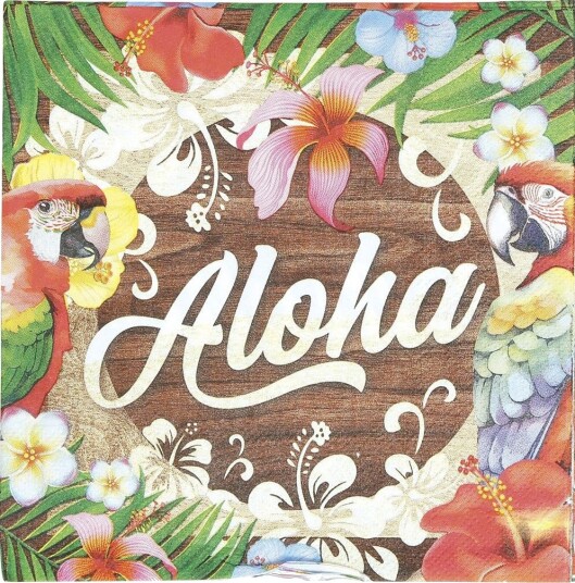 20 stk Servietter 16x16 cm - Aloha