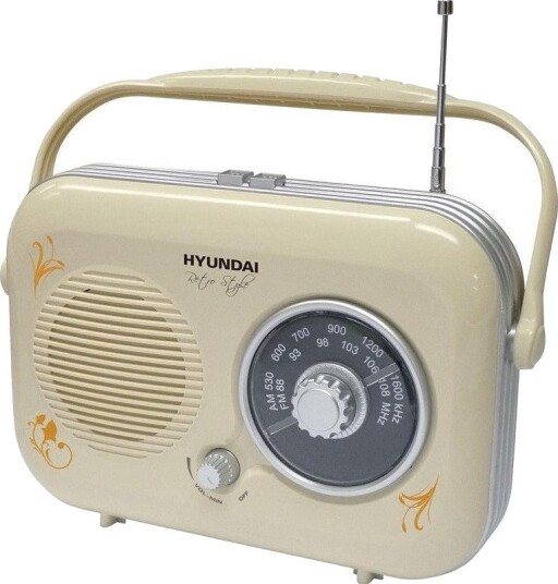 Hyundai PR 100 B Bærbar Analog Radio Beige/Kremfarget