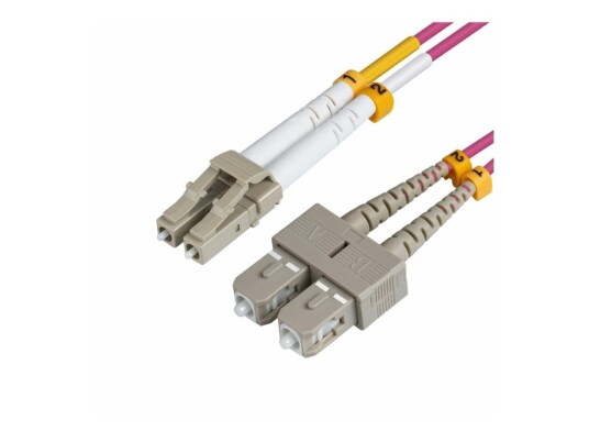 Microconnect - Nettverkskabel - Lc/Upc Multimodus Til Sc/Upc Multimodus - 0,5 M. - Fiberoptikk - 50 / 125 My - Om4 - Halogenfri - Erika-Fiolett