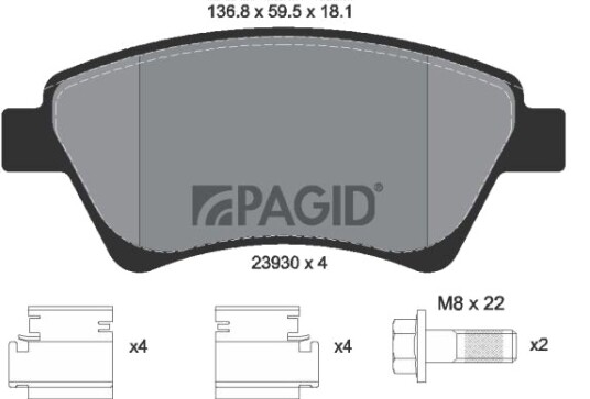 PAGID T1373N Bremseklosser