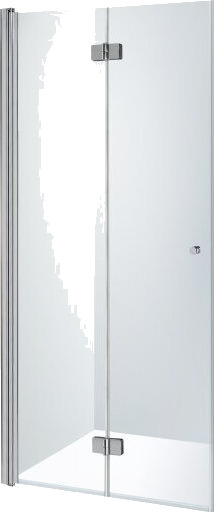 Brasta Simona 1/2 foldedør, 90x200 cm, klart glass, krom profil Brasta Simona 1/2 foldedør, 90x200 cm, klart glass, krom profil