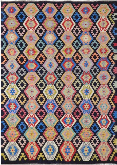Orientalsk Teppe Vegi Kelim Hand Woven 204 x 294 cm Størrelse: 204 x 294 cm