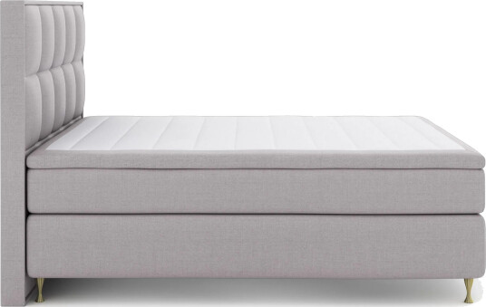 Select No 6 Komplett Sengepakke 180x200 Medium Memory/Pocket Lysegrå/Gullben