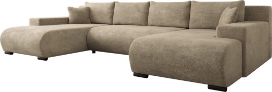 Krysen 4 seters sovesofa med dobbeltdivan   beige