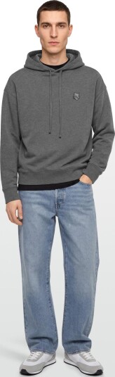 Maison Kitsune Bold Fox Head Patch Oversize Hoodie Grey XL
