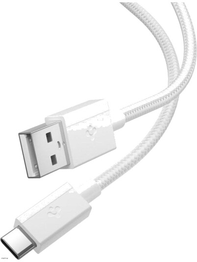 Spigen 60W Type-C Kabel 150 cm Hvit - Essential Strømkabel Spigen 60W Type-C Kabel 150 cm Hvit - Essential Strømkabel