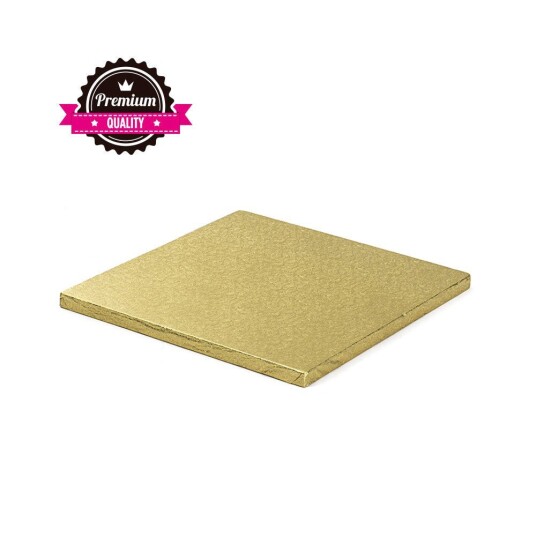 Kake Drum Kvadrat Gull 35cm Kake Drum Kvadrat Gull 35cm