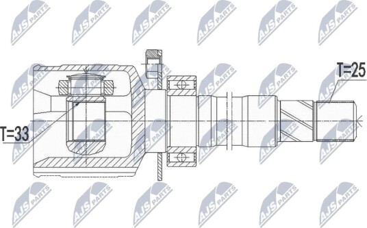 Nty Drivknute drivaksel NTY NPW FT 046
