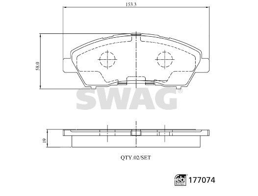 Bremseklosser SWAG 33 10 7496