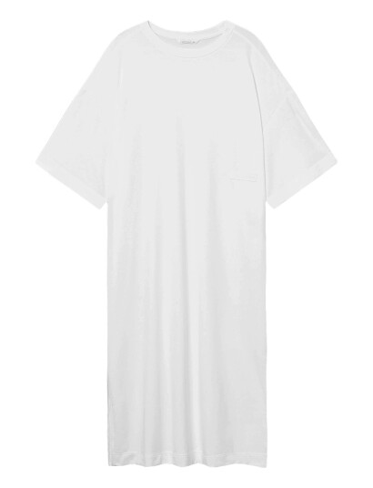 Rethinkit Studios Light Sweat Tee Dress - White - M Rethinkit Studios Light Sweat Tee Dress - White - M
