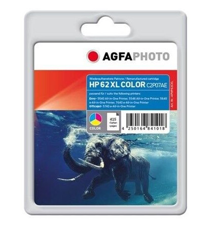 Agfa Photo - colour (cyan magenta yellow) - compatible - ink cartridge (alternative for: HP 62XL HP C2P07AE) - Blekkpatron Colour (cyan, magenta, yellow) Agfa Photo - colour (cyan magenta yellow) - compatible - ink cartridge (alternative for: HP 62XL HP C2P07AE) - Blekkpatron Colour (cyan, magenta, yellow)
