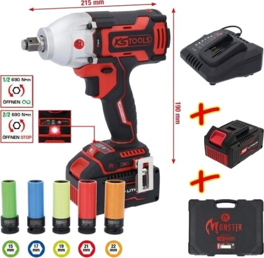 KS Tools 515.6100 Slagskrutrekker Batteridrevet KS Tools 515.6100 Slagskrutrekker Batteridrevet