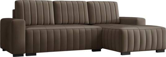 Esher 3 seters Hjørnesofa Høyre Plysch/Brun