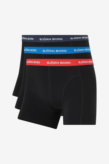 Björn Borg Boksershorts Cotton Stretch 3 pakning Svart Björn Borg Boksershorts Cotton Stretch 3 pakning Svart