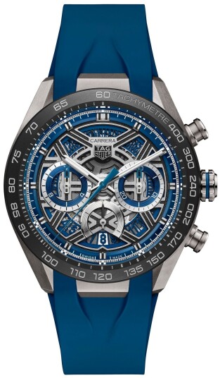 TAG Heuer Herreklokke CBU2081.FT6274 Carrera Blå/Gummi Ø44 mm