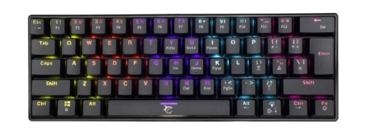 White Shark Gk-2022 Shinobi 60% Usb Mekanisk Nøkkelbryter Qwerty Led Sort