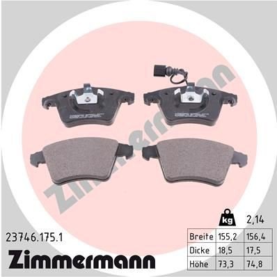 Bremseklosser ZIMMERMANN 23746.175.1 Bremseklosser ZIMMERMANN 23746.175.1