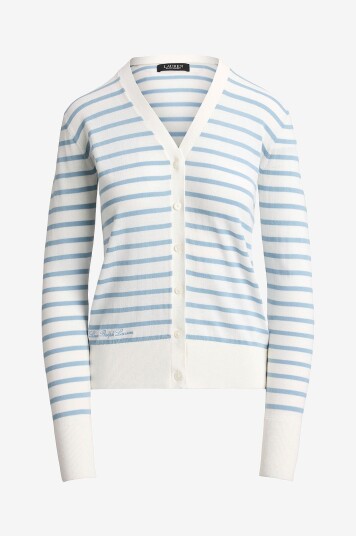 Lauren Ralph Lauren   Kardigan Superfine Cotton   Blå