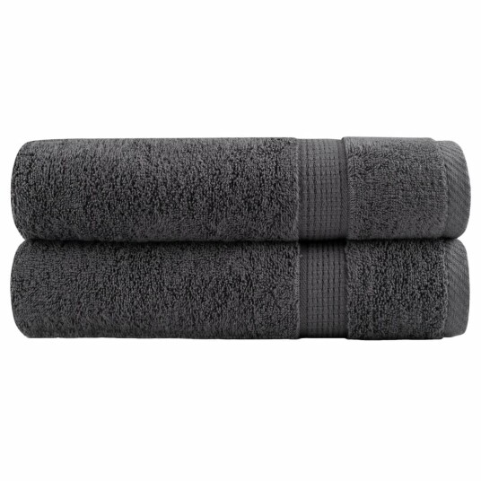  Premium håndklær SOLUND 2 stk antrasitt 50x100 cm 600gsm