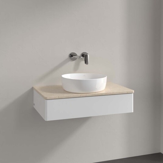 Villeroy & Boch  Antao Servantskap med 1 skuff 80x50x19 cm u/lys Hvit Blank/Crème