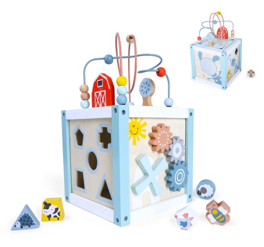 Treterning utdanningssorterer med klosser ECOTOYS Treterning utdanningssorterer med klosser ECOTOYS