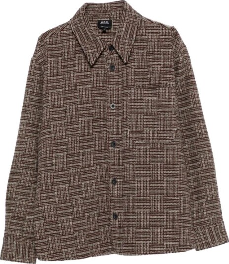 A.p.c. Herre Skjorter Brun L,