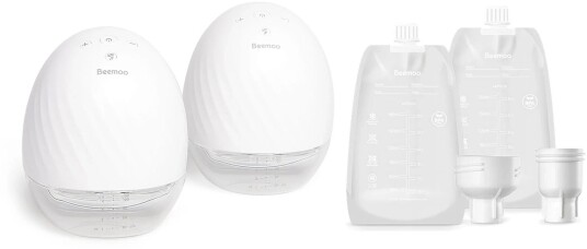 Beemoo Care Wearable Elektrisk Brystpumpe Dobbel inkl. Brystmelkposer 180 ml 30-pack Beemoo Care Wearable Elektrisk Brystpumpe Dobbel inkl. Brystmelkposer 180 ml 30-pack