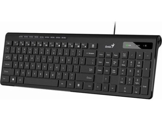 Genius-Tastatur Genius Slimstar 230 Ii, Cz/Sk-Tastatur, Multimedia, Slim Type Kablet (Usb), Svart Genius-Tastatur Genius Slimstar 230 Ii, Cz/Sk-Tastatur, Multimedia, Slim Type Kablet (Usb), Svart