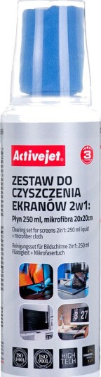 Activejet AOC-269 2-i-1 Rengjøringssett for Skjermer (250ml) Activejet AOC-269 2-i-1 Rengjøringssett for Skjermer (250ml)