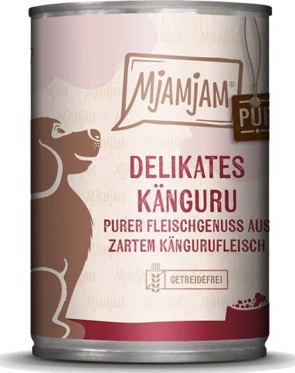 Mjamjam Våtfôr Ren Kjøttnytelse Delikat Ren Kenguru 12 X 400 G