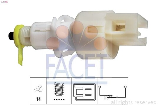 Bremselysbryter FACET 7.1108 Bremselysbryter FACET 7.1108