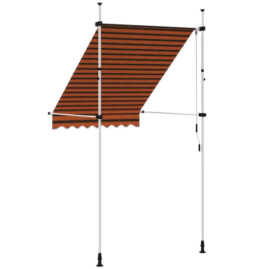 vidaXL Manuell uttrekkbar markise 150 cm oransje og brun
