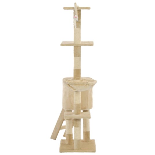 Vidaxl Kattetre Med Klorestolper I Sisal 138 cm Beige Vidaxl Kattetre Med Klorestolper I Sisal 138 cm Beige