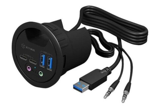 RaidSonic ICY BOX IB-HUB1403B USB-hub - 4 porter - Svart RaidSonic ICY BOX IB-HUB1403B USB-hub - 4 porter - Svart