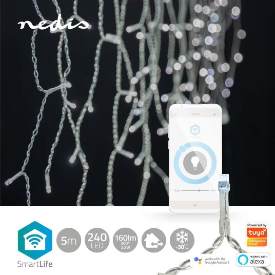 Nedis SmartLife Wifi Kaldhvite istaplys   8 meter