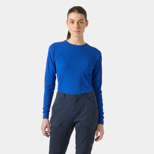 Helly Hansen Dame HH Lifa Crew Performance Basislag Blå M