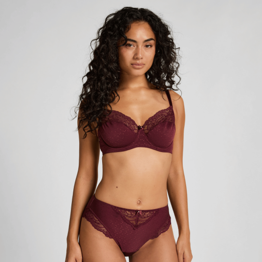 Hunkemöller Sophie Non-Padded Underwired Bra - Burgundy - E x 80