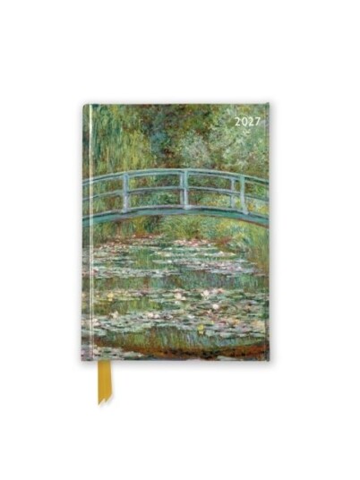 Claude Monet: Bridge over a Pond of Water Lilies 2027 Luxury Pocket Diary Planner   Week to View