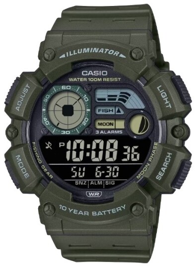 Casio Herreklokke WS 1500H 3BVEF Digital Sort/Resinplast Ø50.1 mm
